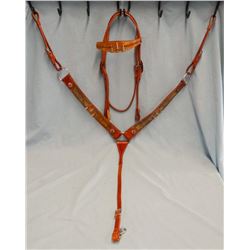 Headstall & breast collar, bullets & studded, brand new
