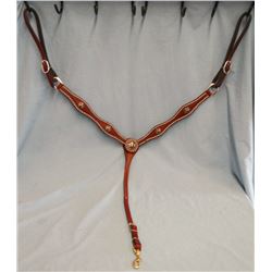 Cowperson Tack breast collar - medium colored with three crosses