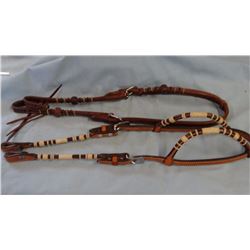 2 headstalls, 1 w/ dble sliding ears,
