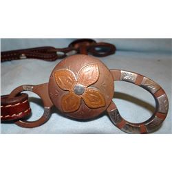 New iron and copper snaffle bit in new headstall