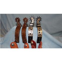 2 pair new fancy spurs