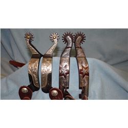 2 pair new fancy spurs