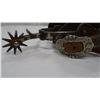 Image 2 : Unmarked card suit spurs, silver mounted, with Hamley straps