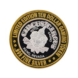 .999 Silver Circus Circus Hotel & Casino Reno $10 Gaming Token Limited Edition