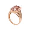 Image 3 : 14KT Rose Gold 8.14ct. Morganite and Diamond Ring