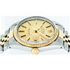 Image 9 : Rolex Mens Two Tone Gold Champagne Index and Fluted Bezel Datejust Wristwatch