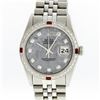 Image 1 : Mens Rolex Stainless Steel Meteorite Diamond and Ruby Datejust Wristwatch