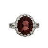 Image 2 : 14KT White Gold 4.98ct Pink Tourmaline and Diamond Ring