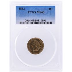1862 Indian Head Cent PCGS Graded MS63