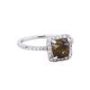 Image 1 : 14KT White Gold 2.47ctw Natural Fancy Brown Diamond Ring