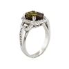 Image 3 : 14KT White Gold 3.75ct Green Tourmaline and Diamond Ring