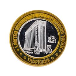 .999 Silver Tropicana Las Vegas $10 Casino Gaming Token Limited Edition