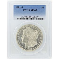 1881-S $1 Morgan Silver Dollar Coin PCGS MS63