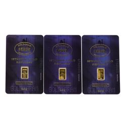 Set of (3) 0.5 Gram Istanbul Gold Refinery Cards