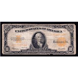 1922 $10 Large Size Gold Certificate Note