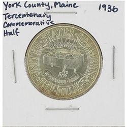 1936 York County, Maine Tercentenary Commemorative Half Dollar Coin
