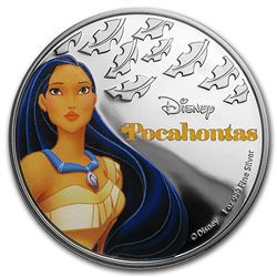 2016 $2 Disney Princess Pocahontas .999 Fine Silver Proof Coin