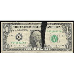 1985 $1 Federal Reserve Note Ink Smear ERROR