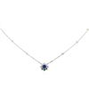 Image 2 : 14KT White Gold 1.26ctw Fancy Blue Diamond Necklace