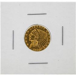 1909 $2 1/2 Indian Head Quarter Eagle Gold Coin