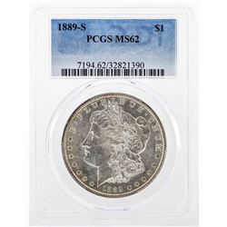 1889-S $1 Morgan Silver Dollar PCGS MS62