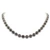 Image 1 : 14KT White Gold 79.73ctw Black and White Diamond Necklace
