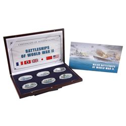2013 $1 Oval Battleships of World War II Proof Clad Coin Set