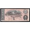 Image 1 : 1864 $5 The Confederate States of America Note