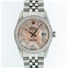 Image 1 : Mens Rolex Stainless Steel Pink MOP Baguette Diamond Datejust Wristwatch