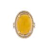 Image 2 : 14KT Yellow Gold 10.30ct. Opal and Diamond Ring