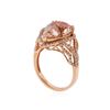 Image 3 : 14KT Rose Gold 6.01ct. Morganite and Diamond Ring
