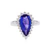 Image 2 : 14KT White Gold 2.48ct. Tanzanite and Diamond Ring