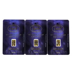 Set of (3) 0.5 Gram Istanbul Gold Refinery Cards