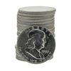 Image 1 : Roll of (20) 1957-D Brilliant Uncirculated Franklin Half Dollar Silver Coins