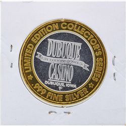 .999 Silver Dubuque Greyhound Park and Casino $10 Casino Gaming Token Limited Ed