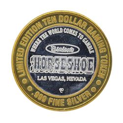 .999 Silver Binions Horseshoe $10 Casino Gaming Token Limited Edition