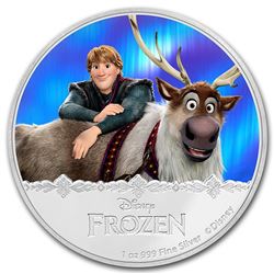 2016 $2 Disney Frozen Kristoff & SVEN .999 Fine Silver Proof Coin