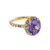 Image 2 : 14K Yellow Gold 4.12ct Tanzanite and Diamond Ring