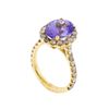 Image 3 : 14K Yellow Gold 4.12ct Tanzanite and Diamond Ring