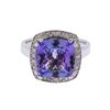 Image 1 : 14KT White Gold 7.90ct Tanzanite and Diamond Ring