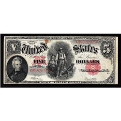 1907 $5 Woodchopper Legal Tender Note