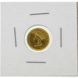 1857 $1 Indian Princess Head Gold Dollar Coin