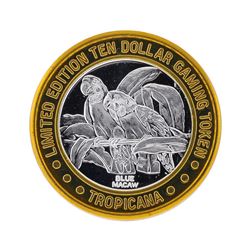 .999 Silver Tropicana Las Vegas $10 Casino Gaming Token Limited Edition