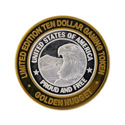 .999 Silver Golden Nugget Las Vegas $10 Casino Gaming Token Limited Edition