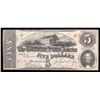 Image 1 : 1863 $5 The Confederate States of America Note