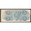 Image 2 : 1863 $5 The Confederate States of America Note