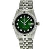Image 1 : Mens Rolex Green Vignette Diamond and Emerald Datejust Wriswatch