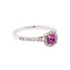 Image 2 : 14KT White Gold 0.65ct. Pink Sapphire and Diamond Ring