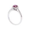 Image 3 : 14KT White Gold 0.65ct. Pink Sapphire and Diamond Ring