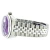 Image 4 : Mens Rolex Stainless Steel Purple Diamond and White Gold Fluted Datejust Wristwa